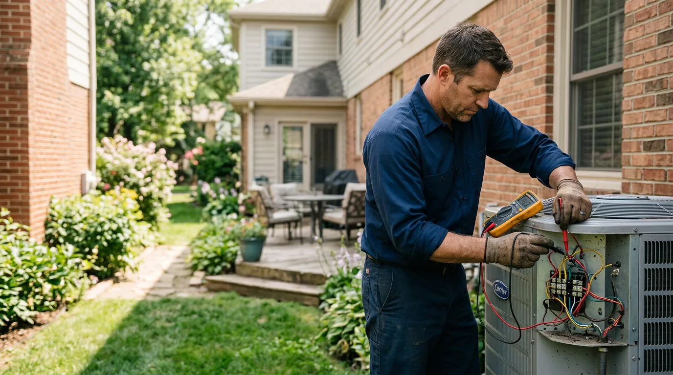HVAC technician working near Kirwin, KS